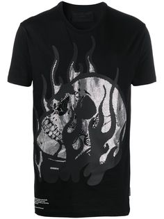 Philipp Plein футболка с декором Skull on Fire