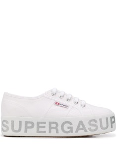 Superga кроссовки на платформе с логотипом