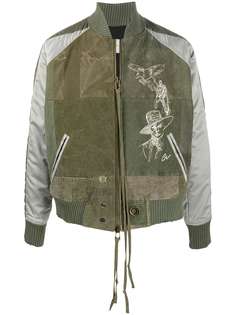 Greg Lauren бомбер в технике пэчворк
