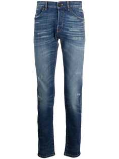 Pt01 узкие джинсы с эффектом потертости