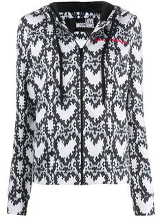 Love Moschino худи с кулиской и принтом