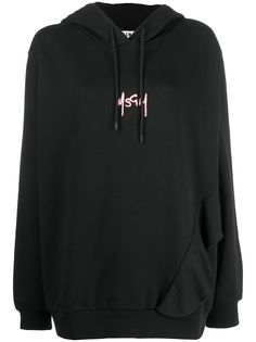 MSGM худи оверсайз с вышитым логотипом