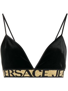 Versace Jeans Couture бюстгальтер с логотипом и треугольными чашками