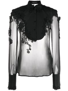 Ermanno Scervino полупрозрачный топ из цветочного кружева