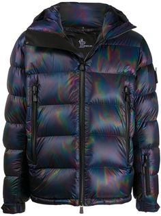 Moncler Grenoble пуховик с голографическим эффектом