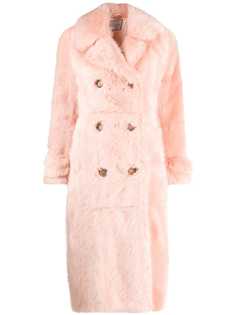 Urbancode faux fur double breasted coat
