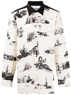 Jil Sander рубашка с принтом в стиле вестерн