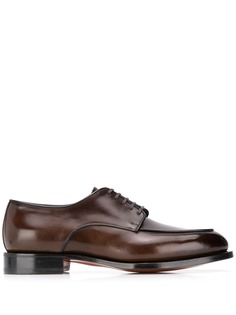 Santoni туфли дерби на шнуровке