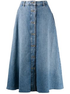 LIU JO джинсовая юбка миди на пуговицах