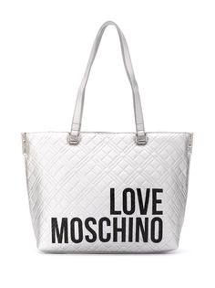 Love Moschino стеганая сумка-тоут с логотипом