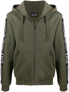 Ea7 Emporio Armani худи на молнии с логотипом
