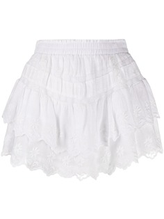 LoveShackFancy юбка с вышивкой