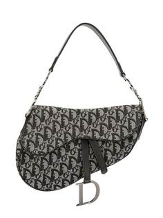 Christian Dior сумка Saddle с узором Trotter