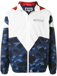 A BATHING APE® куртка с камуфляжным принтом и вставками
