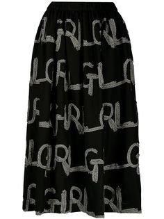 Comme Des Garçons Girl юбка миди с аппликацией