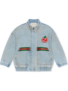 Gucci Kids джинсовая куртка с логотипом GG