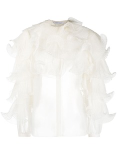 Alberta Ferretti блузка с оборками