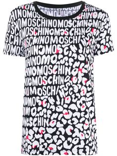 Moschino Underwear футболка с короткими рукавами и леопардовым принтом