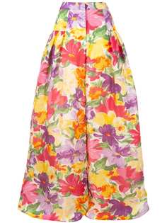 Carolina Herrera широкие брюки с цветочным принтом
