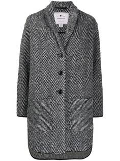 Woolrich однобортное пальто с узором в елочку