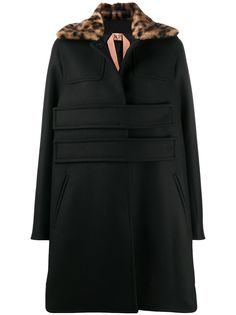Nº21 пальто A-силуэта с контрастным воротником