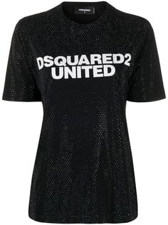 Dsquared2 футболка с кристаллами и логотипом