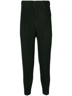 Homme Plissé Issey Miyake трикотажные брюки Helio в рубчик