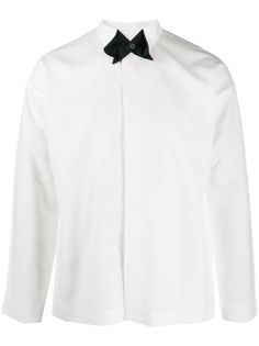 Homme Plissé Issey Miyake рубашка с контрастным воротником