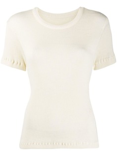 MM6 Maison Margiela трикотажная футболка в рубчик