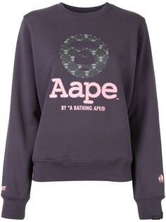 AAPE BY *A BATHING APE® толстовка с логотипом и пайетками