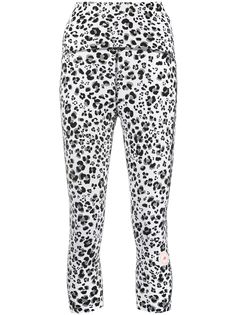 adidas by Stella McCartney укороченные легинсы с анималистичным принтом