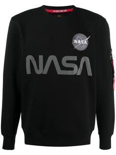 Alpha Industries толстовка со светоотражающим принтом NASA