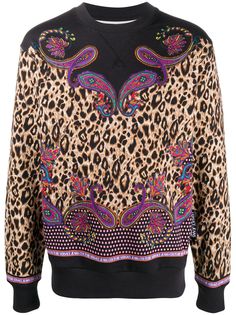 Versace Jeans Couture толстовка с принтом пейсли и леопардовым узором