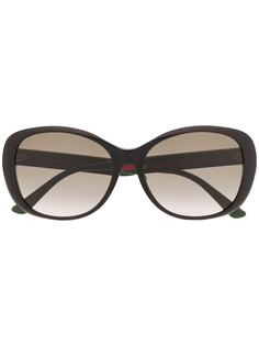 Gucci Eyewear солнцезащитные очки с отделкой Web