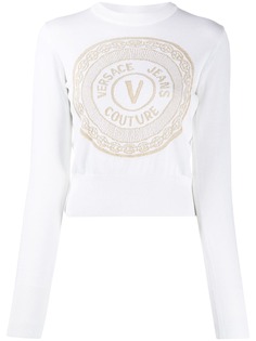 Versace Jeans Couture джемпер с вышитым логотипом