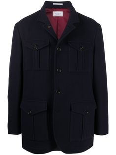 Brunello Cucinelli однобортная куртка с карманами