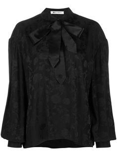 Ports 1961 жаккардовая блузка с завязками и цветочным узором