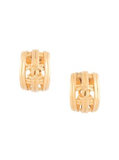 Chanel Pre-Owned серьги-клипсы 1996-го года с логотипом CC