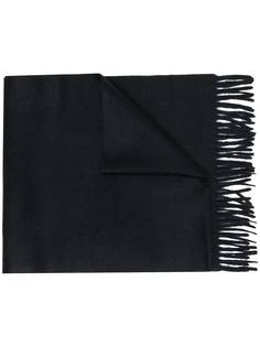 Ermenegildo Zegna кашемировый шарф с бахромой