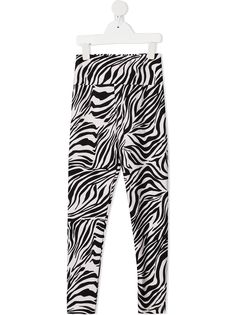 Monnalisa спортивные брюки с зебровым принтом