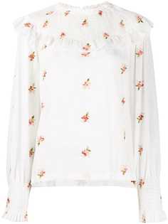 Masscob блузка со сборками и цветочным принтом