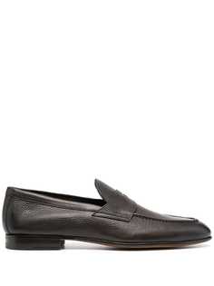 Santoni лоферы из зернистой кожи