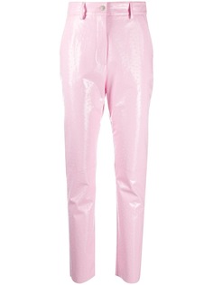 MSGM брюки из искусственной кожи
