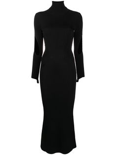 Mugler платье в рубчик
