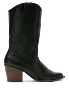 Nk leather calf length boots НК