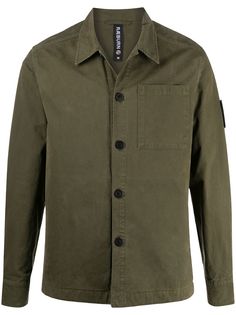 Raeburn рубашка на пуговицах с нашивкой-логотипом