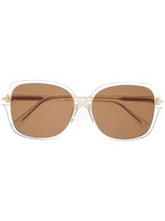 Bottega Veneta Eyewear солнцезащитные очки в массивной оправе