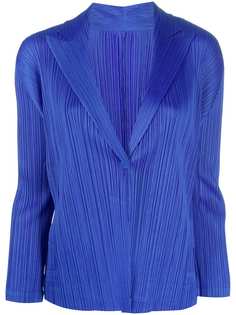 Pleats Please Issey Miyake однобортный блейзер с плиссировкой