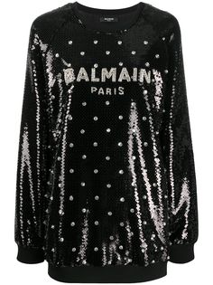 Balmain толстовка с пайетками