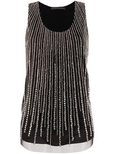 Alberta Ferretti декорированный топ без рукавов